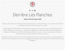 Tablet Screenshot of derrierelesplanches.com